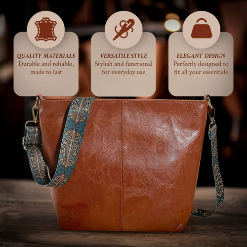 Amy - Vintage Charm Leather Shoulder Bag