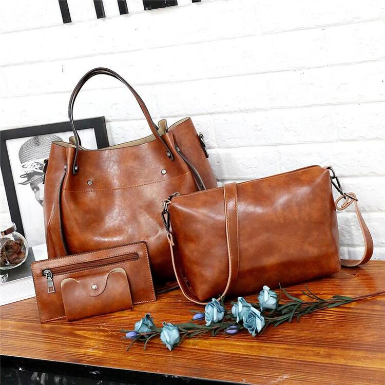 Riley - Vintage Soft 4-Piece Leather Bag Set