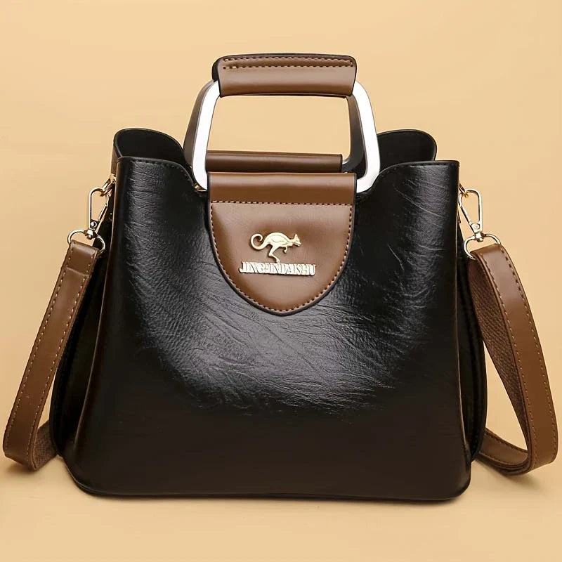 Isabella - Chic Leather Bucket Bag